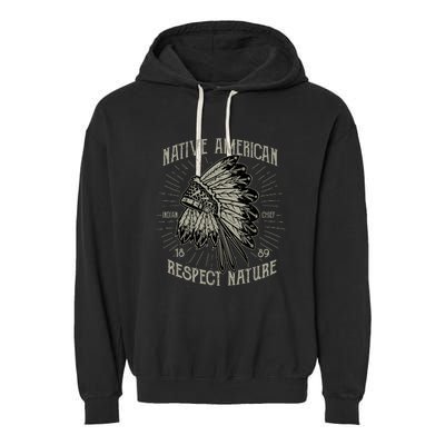 Native American Garment-Dyed Fleece Hoodie