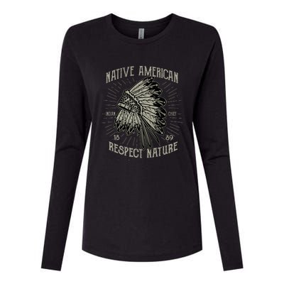 Native American Womens Cotton Relaxed Long Sleeve T-Shirt