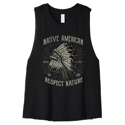 Native American Women's Racerback Cropped Tank