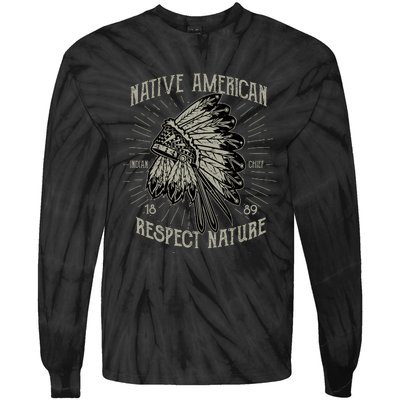 Native American Tie-Dye Long Sleeve Shirt