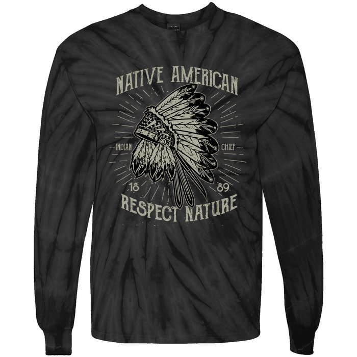 Native American Tie-Dye Long Sleeve Shirt