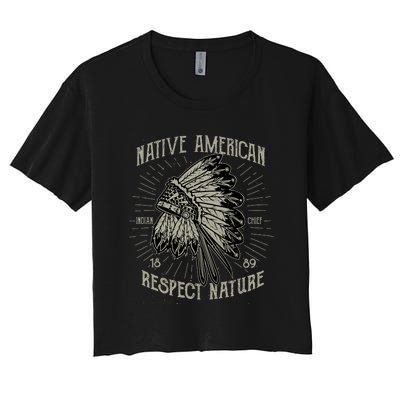 Native American Women's Crop Top Tee