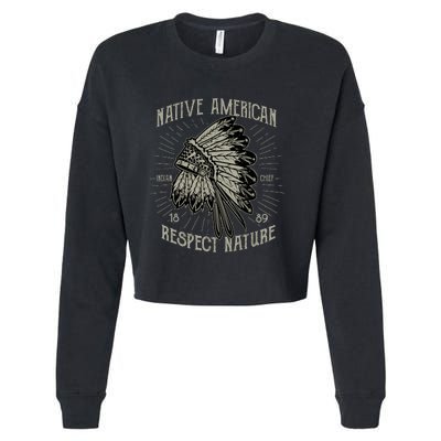 Native American Cropped Pullover Crew