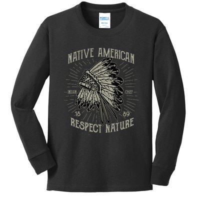 Native American Kids Long Sleeve Shirt