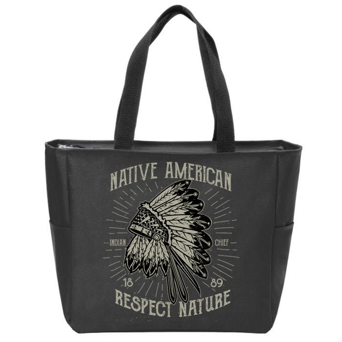 Native American Zip Tote Bag