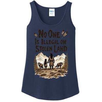 Native Americans No One Is Illegal On Stolen Land Ladies Essential Tank