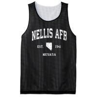 Nellis Afb Nevada Nv Vintage Established Athletic Mesh Reversible Basketball Jersey Tank