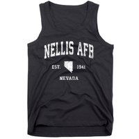 Nellis Afb Nevada Nv Vintage Established Athletic Tank Top