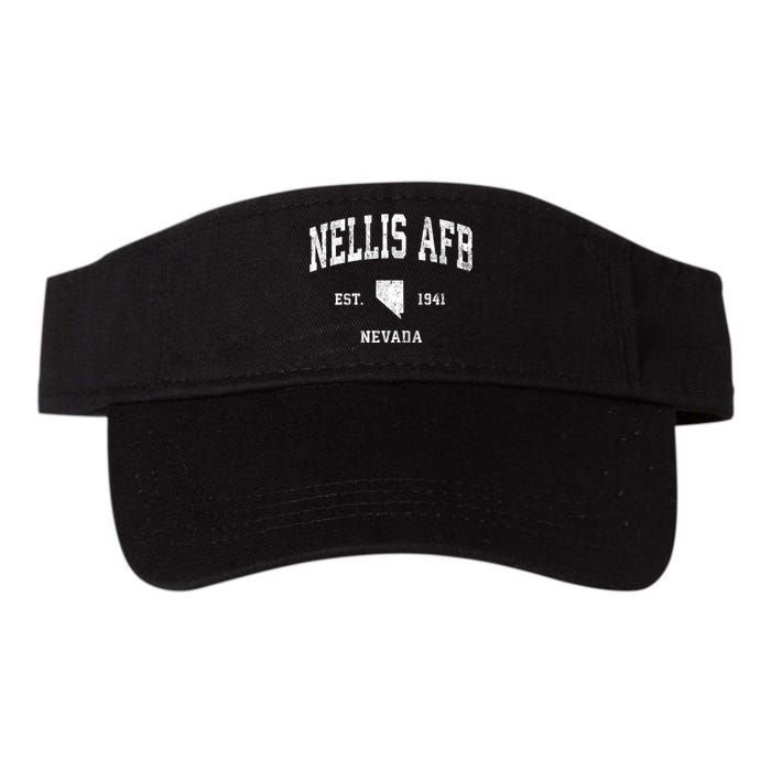 Nellis Afb Nevada Nv Vintage Established Athletic Valucap Bio-Washed Visor