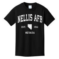 Nellis Afb Nevada Nv Vintage Established Athletic Kids T-Shirt