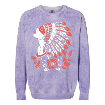 Native American No More Stolen Sisters MMIW Colorblast Crewneck Sweatshirt