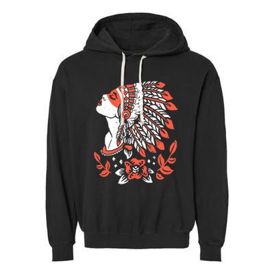 Native American No More Stolen Sisters MMIW Garment-Dyed Fleece Hoodie