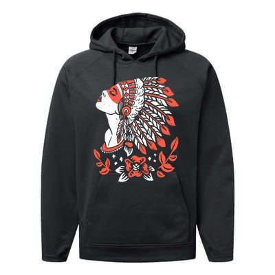 Native American No More Stolen Sisters MMIW Performance Fleece Hoodie