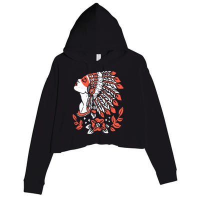 Native American No More Stolen Sisters MMIW Crop Fleece Hoodie