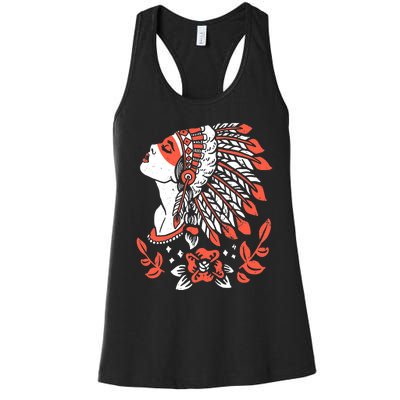 Native American No More Stolen Sisters MMIW Women's Racerback Tank