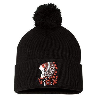 Native American No More Stolen Sisters MMIW Pom Pom 12in Knit Beanie