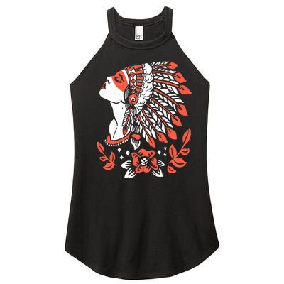 Native American No More Stolen Sisters MMIW Women’s Perfect Tri Rocker Tank