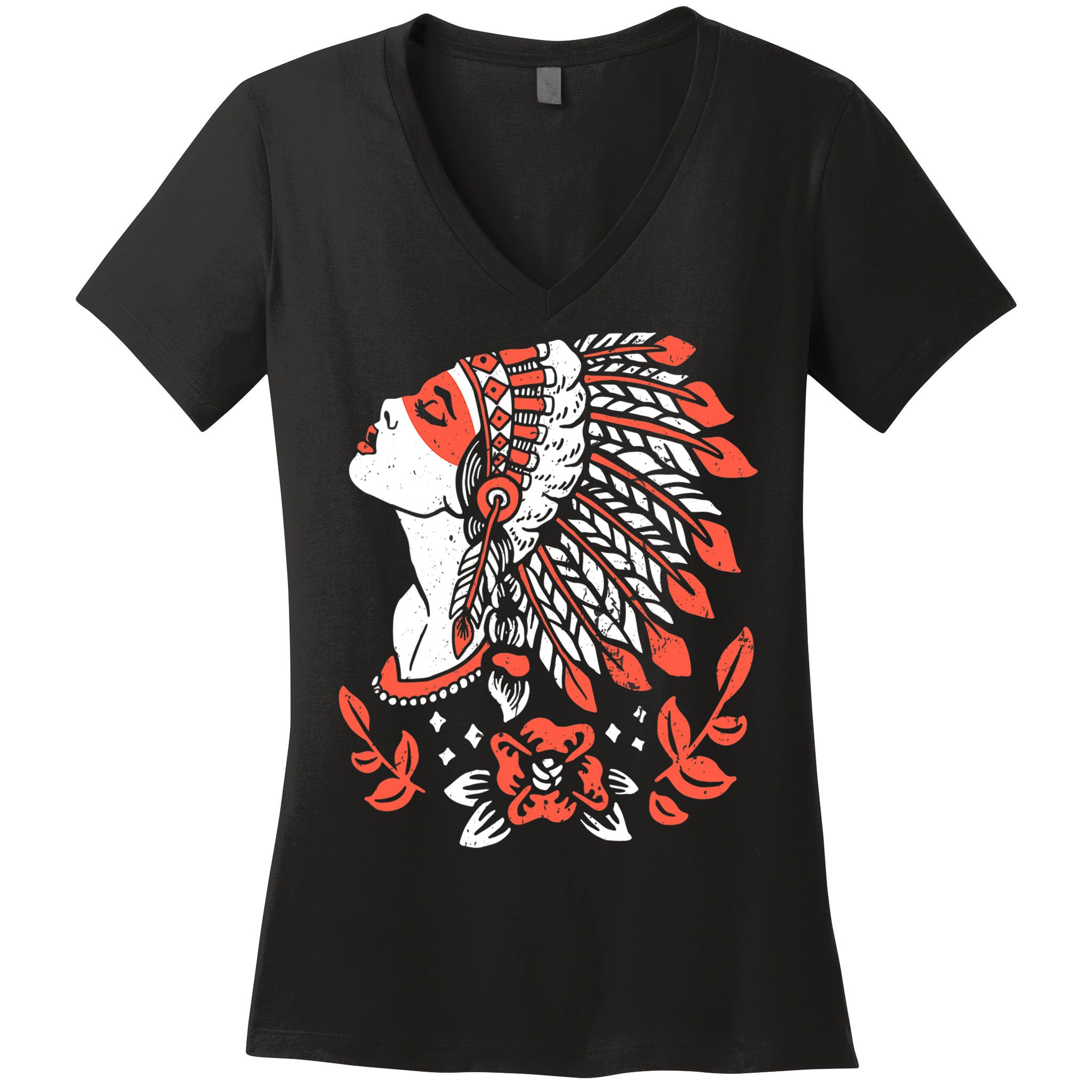 Native American No More Stolen Sisters MMIW Women's V-Neck T-Shirt