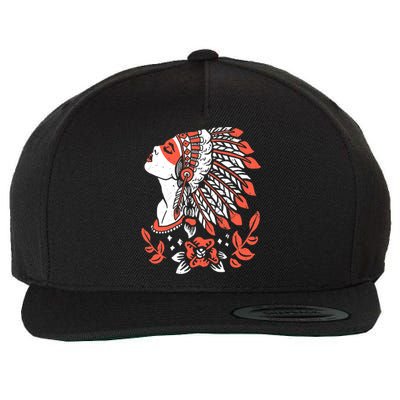 Native American No More Stolen Sisters MMIW Wool Snapback Cap