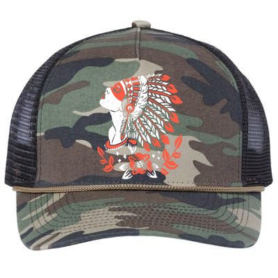 Native American No More Stolen Sisters MMIW Retro Rope Trucker Hat Cap