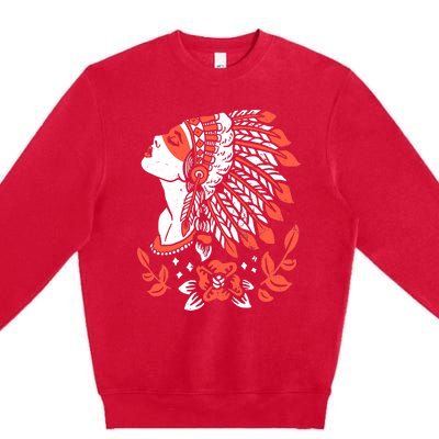 Native American No More Stolen Sisters MMIW Premium Crewneck Sweatshirt