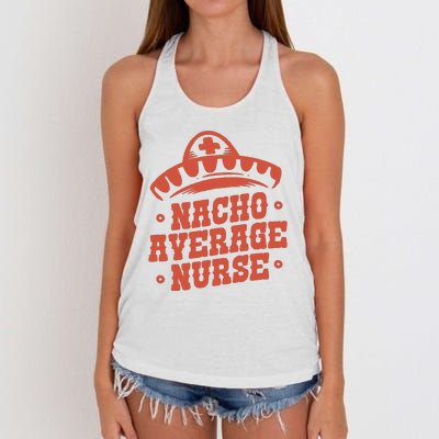 Nacho Average Nurse Cute Gift Women's Knotted Racerback Tank