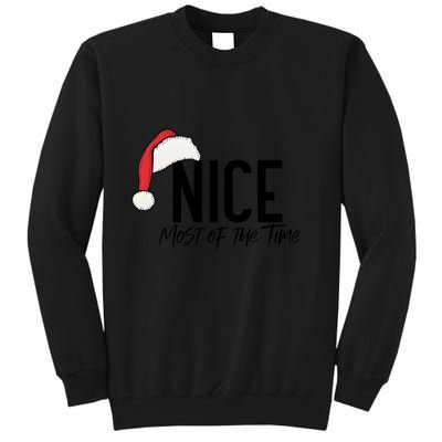 Naughty And Nice Humorous Christmas Couple Tall Sweatshirt