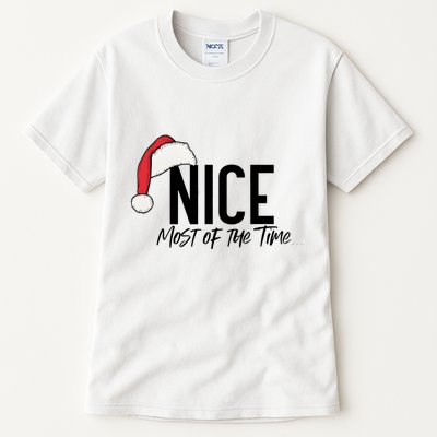 Naughty And Nice Humorous Christmas Couple Tall T-Shirt
