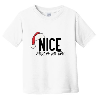 Naughty And Nice Humorous Christmas Couple Toddler T-Shirt