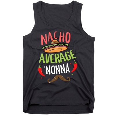 Nacho Average Nonna Mexican Mustache Cinco De Mayo Tank Top