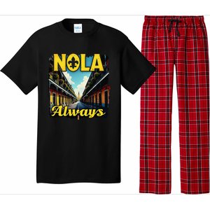 Nola Always Nola Never Forget New Orleans Always Support Pajama Set