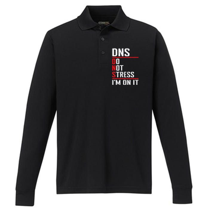 Network Administrator Network Engineer Sysadmin Performance Long Sleeve Polo