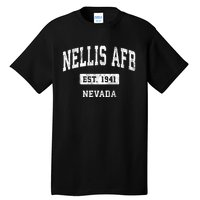 Nellis Afb Nevada Nv Vintage Sports Established Tall T-Shirt