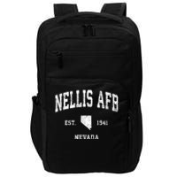 Nellis Afb Nevada Nv Vintage Established Athletic Sports Design Impact Tech Backpack