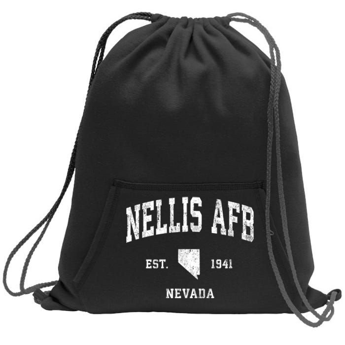 Nellis Afb Nevada Nv Vintage Established Athletic Sports Design Sweatshirt Cinch Pack Bag