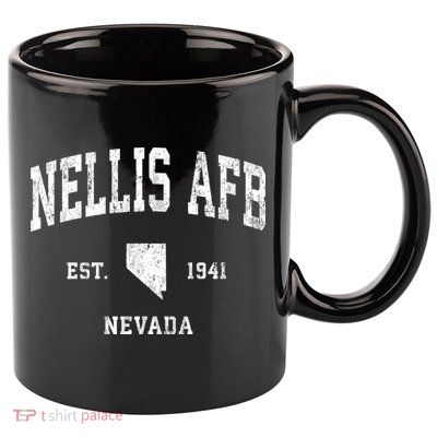 Nellis Afb Nevada Nv Vintage Established Athletic Sports Design 11oz C Handle Ceramic Mug