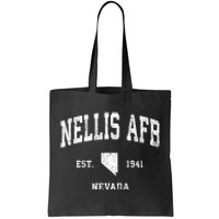 Nellis Afb Nevada Nv Vintage Established Athletic Sports Design Tote Bag