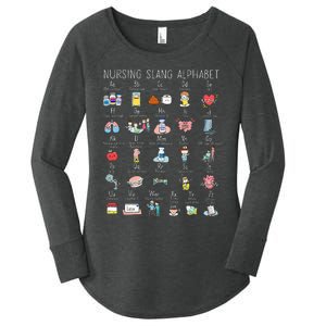 Nurse Alphabet Nurse ABCs Abcs Nursing Slang Terminologies Women's Perfect Tri Tunic Long Sleeve Shirt