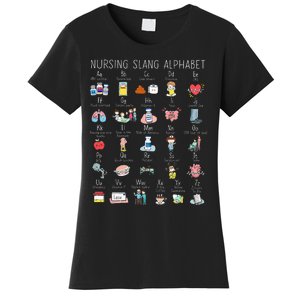 Nurse Alphabet Nurse ABCs Abcs Nursing Slang Terminologies Women's T-Shirt