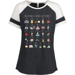 Nurse Alphabet Nurse ABCs Abcs Nursing Slang Terminologies Enza Ladies Jersey Colorblock Tee