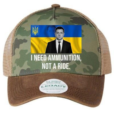 Need Ammunition Not A Ride Ukraine President Legacy Tie Dye Trucker Hat