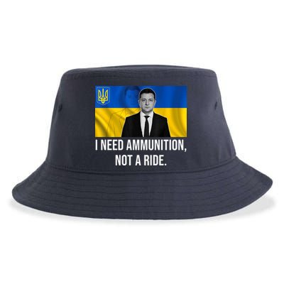 Need Ammunition Not A Ride Ukraine President Sustainable Bucket Hat
