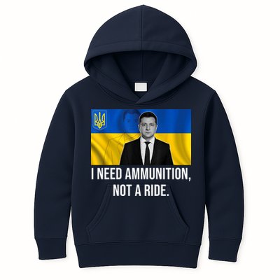 Need Ammunition Not A Ride Ukraine President Kids Hoodie