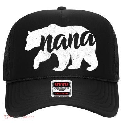 Nana Bear High Crown Mesh Back Trucker Hat