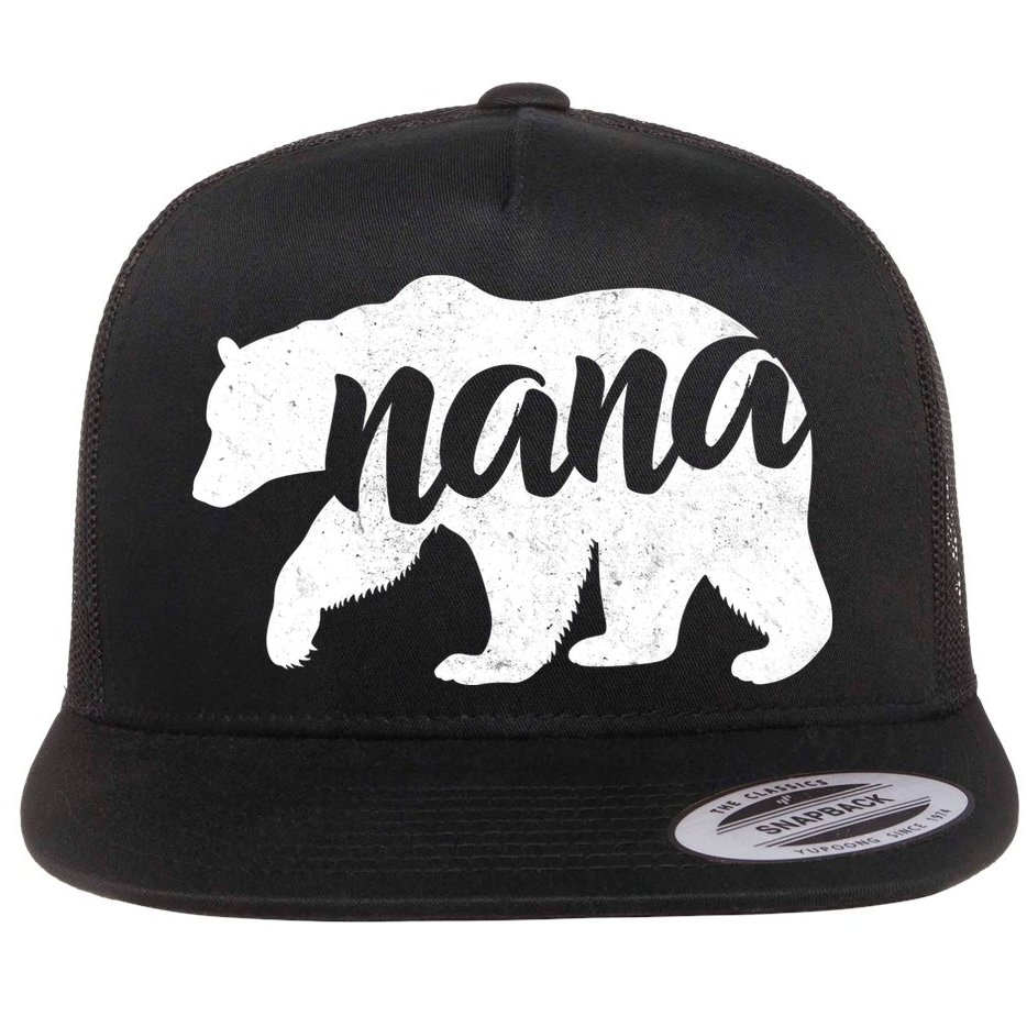 Nana Bear Flat Bill Trucker Hat