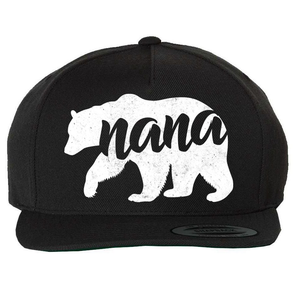 Nana Bear Wool Snapback Cap