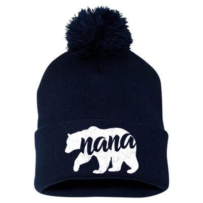 Nana Bear Pom Pom 12in Knit Beanie