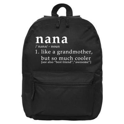 Nana Definition Like A Grandmother 16 in Basic Backpack