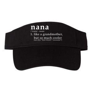 Nana Definition Like A Grandmother Valucap Bio-Washed Visor