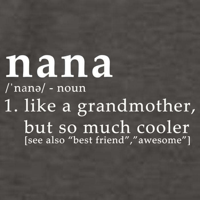Nana Definition Like A Grandmother Vector Backpack